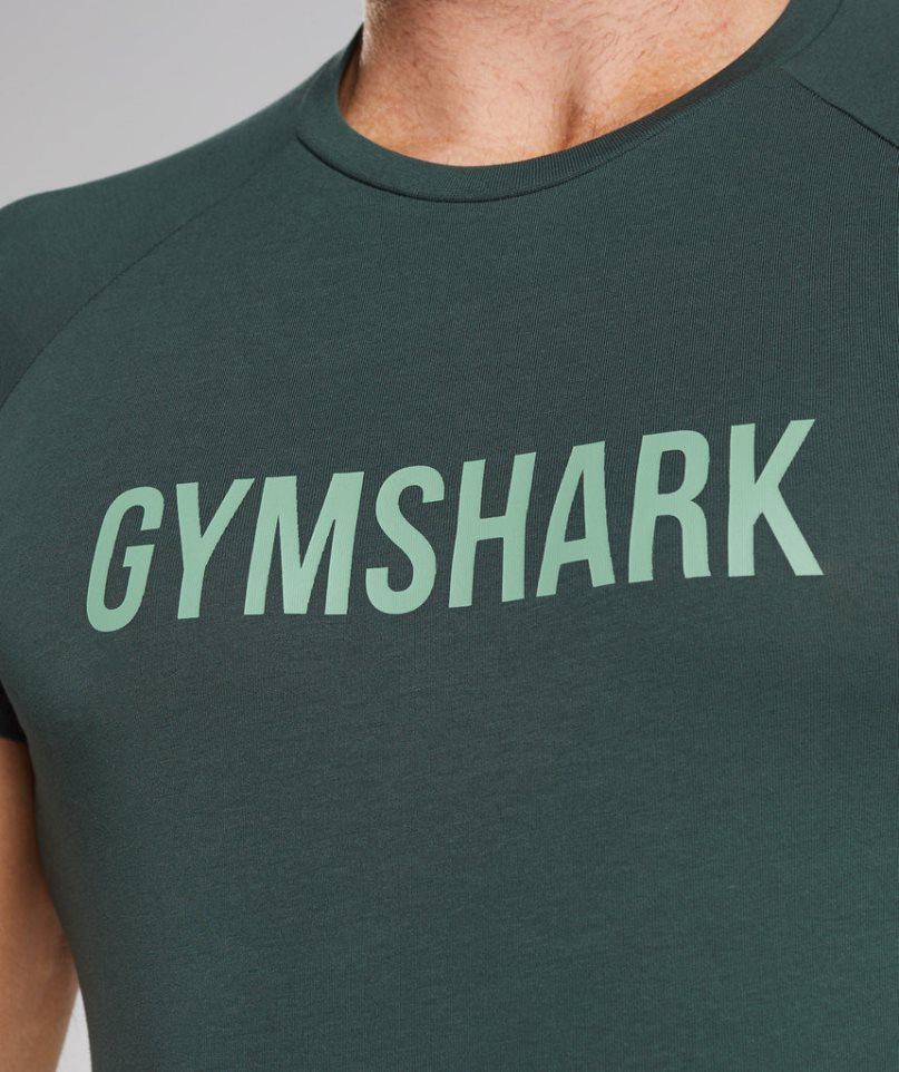 Men's Gymshark Apollo T-Shirts Green | NZ 8IQLOS